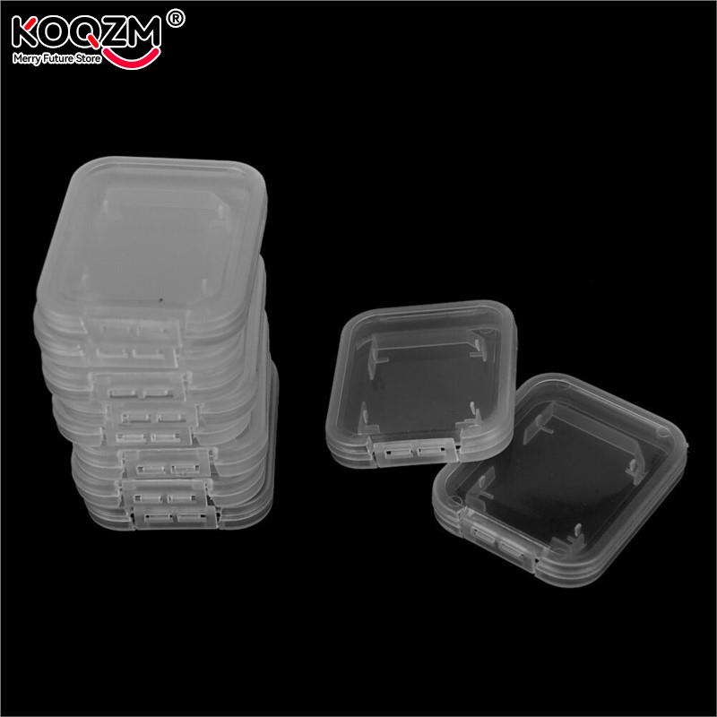 Étui pour carte mémoire SD SDHC, 10 pièces, protecteur, boîte de rangement en plastique transparent