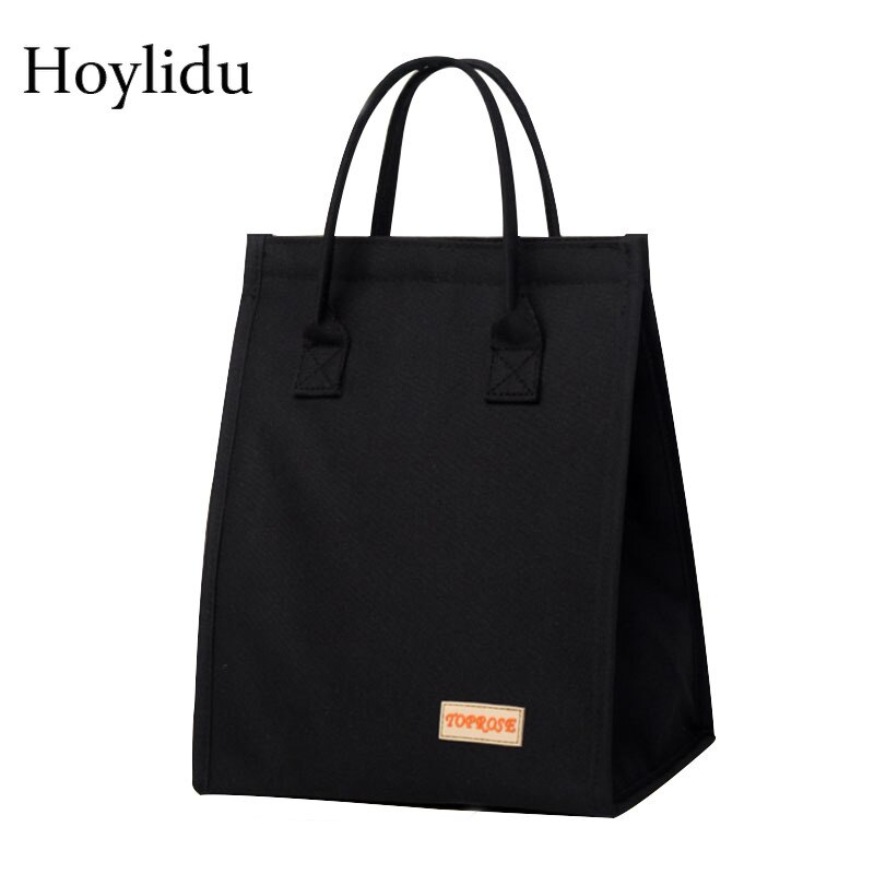 Waterproof Oxford Solid Thermal Insulation Kids Lunch Bags Women Portable Heat Preservation Picnic Lunch Box Aluminum Food Bag