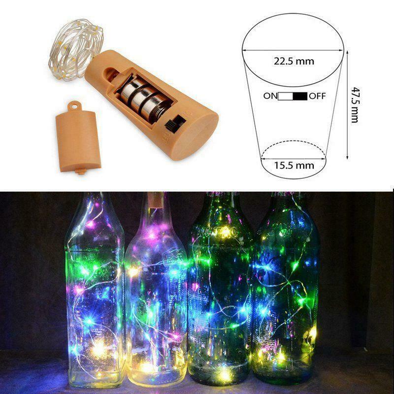 2m 20 LED Mini Flasche Stopper Lampe Schnur Fee Licht Bunte Licht Bar Dekor