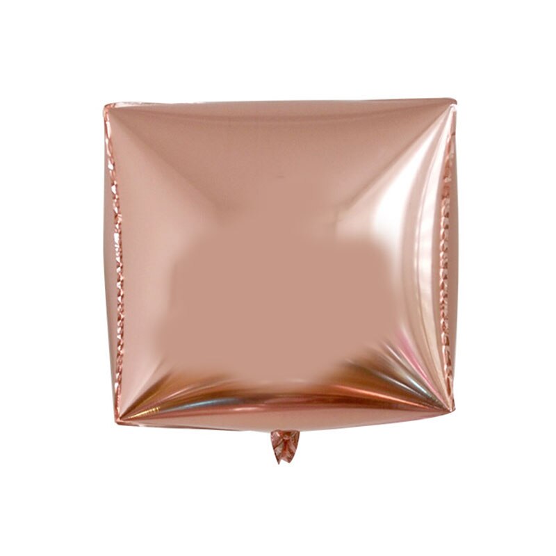 24inch 3D Diamond Cube Foil Balloons Birtday Party Droopback Helium Foil Square Balloon Wedding Decorations Party Supplies: rose Gold