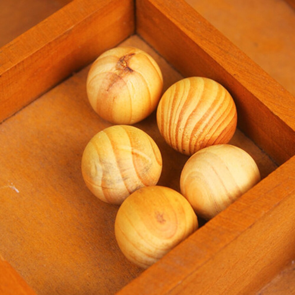 20pcs/pack Natural Cedar Wood Balls Moth Repellent for Drawers Storage Boxes Closets