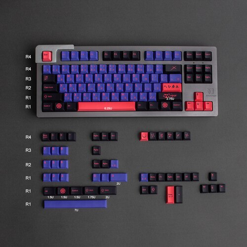 Ninja Keycaps 137 Keys Personality PBT Cherry Profile 5 Sides Dye Sublimation Key Caps for 64/87/980 Mechanical Game Keyboard: Default Title