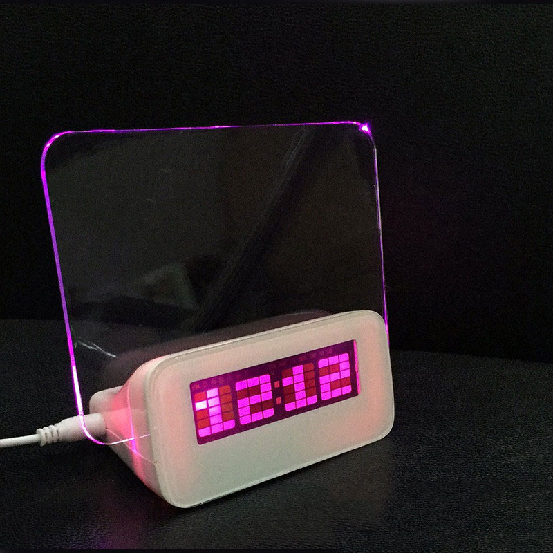 LED Fluorescent Message Board Multifunction Alarm Clock Digital Lazy Student Music Alarm Clock Valentine's Day