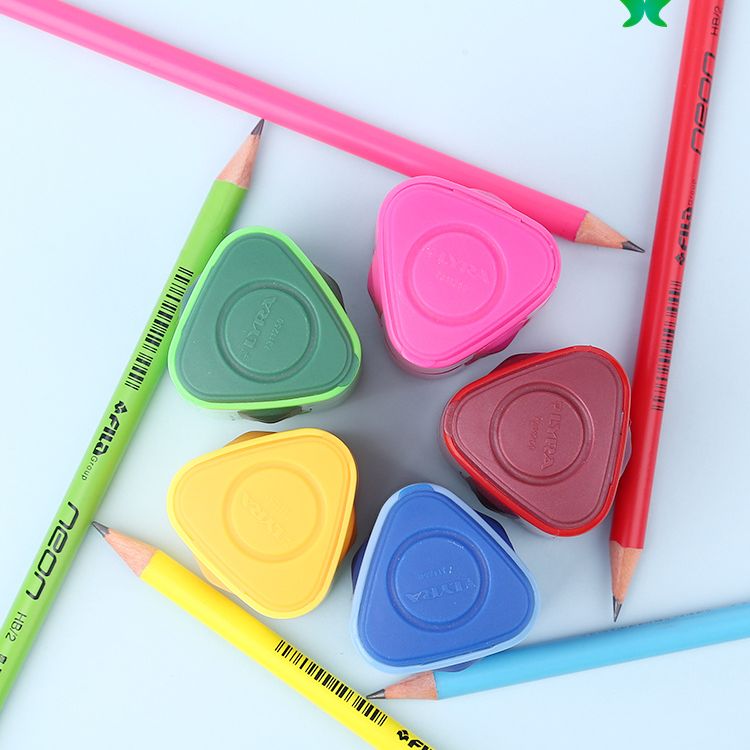 Lyra Double Hole Pencil Sharpener, Triangle Pencil Sharpener, Coarser Pen, Multifunctional Triangle Pencil Sharpener