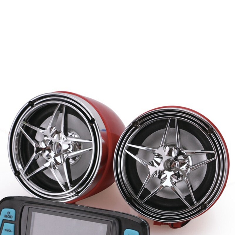 3 Inch Bluetooth Motorcycle Handlebar o System USB FM Radio MP3 Speakers 12V DC