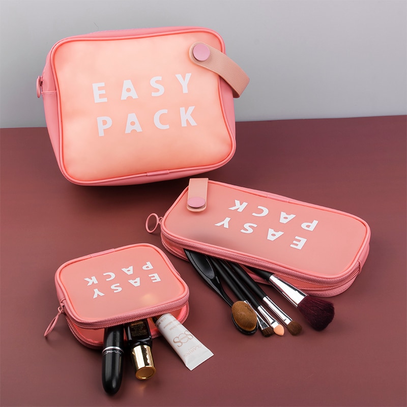 Waterproof cosmetic bag women's portable ins candy series Cosmetics Lipstick storage bag hand bag small size hand wash bag