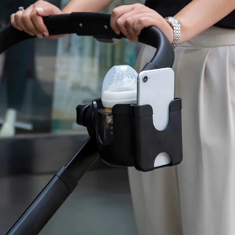 Pram Cup Holders Children's Stroller Bottle Holders Pram Bottle Holders Anti-Slip Pram Accessories Mobile Phone Holders