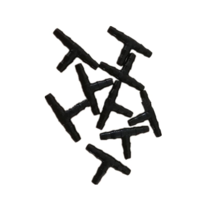 50 Pcs tee joint watering joint fittings home gardening supplies black plastic sprinkler irrigation fittings