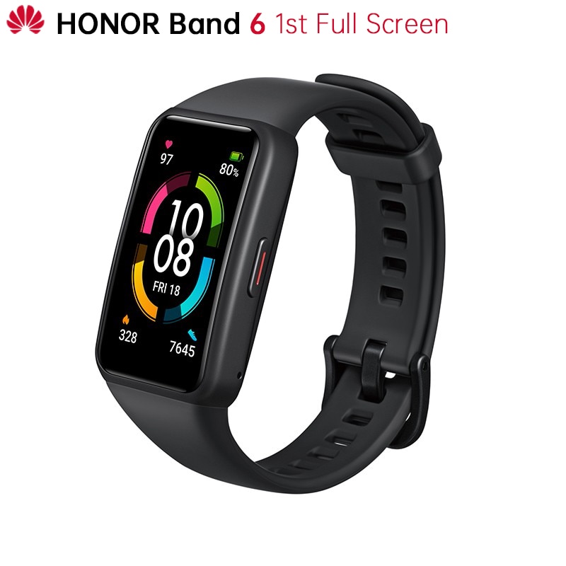 Honor-reloj inteligente Band 6 Original, pulsera con pantalla táctil AMOLED, Monitor de ritmo cardíaco y sueño, oxígeno en sangre, SpO2, resistente al agua