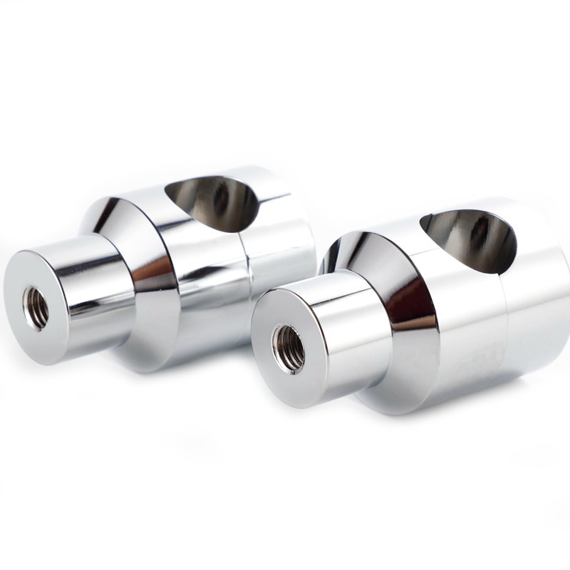 Elevador de manillar recto de subida de 2 ", abrazadera de montaje de Estilo Redondo, ajustador para manillar Universal de 22mm, 25mm, 7/8" y 1"