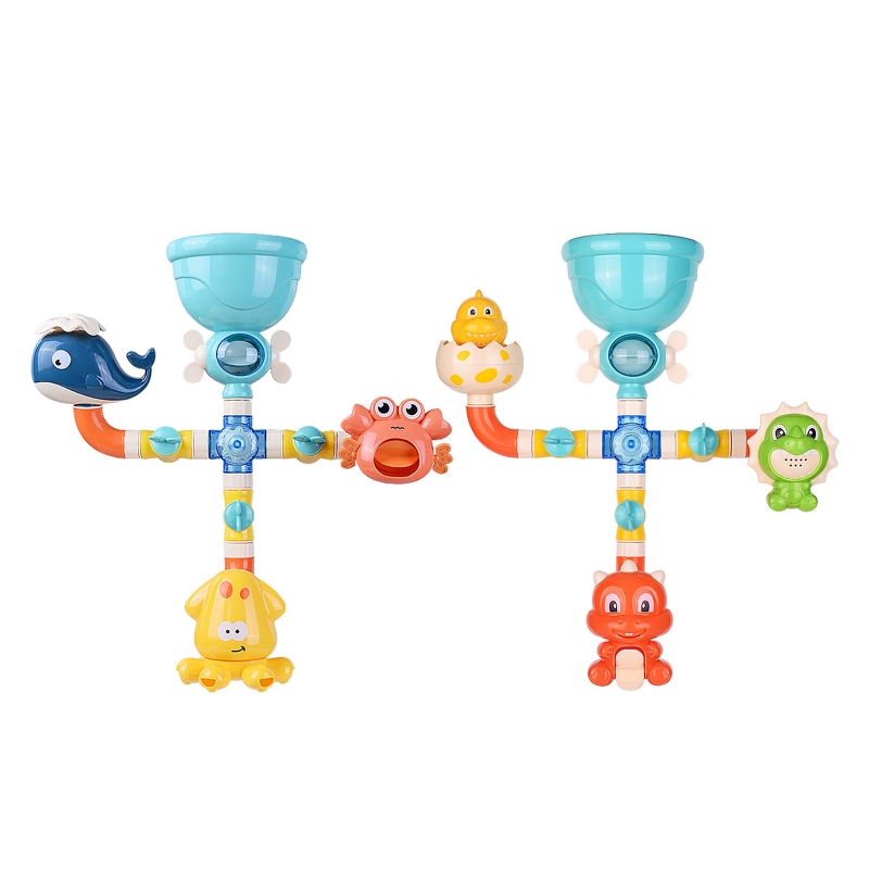 12.6x13.39&quot; Kids Bathroom Set Shower Toys Cute Bath Pipe Toys with Strong Cup Water Games Tool Water Toys for Kids