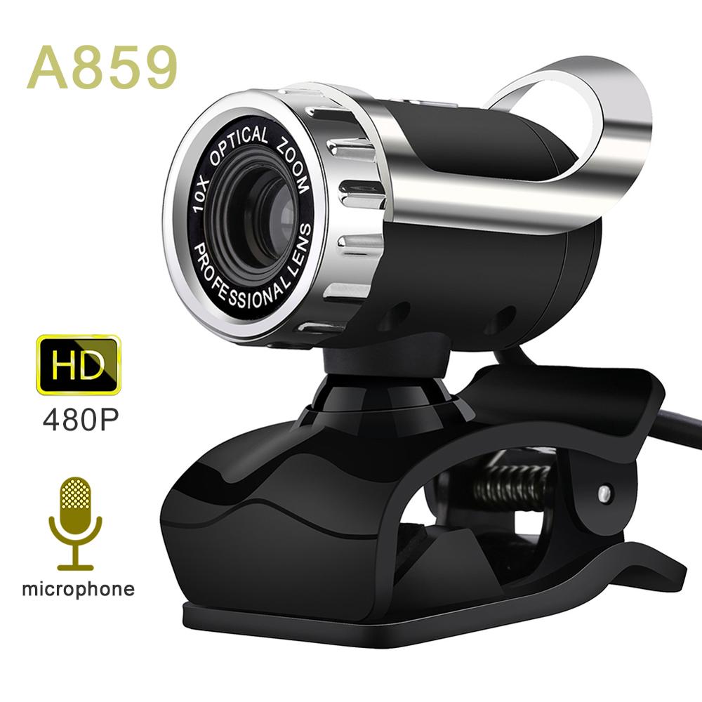 Webcam USB HD 720p Plug And Play - Caméra Ordinateur Portable Avec Correction Lumière Automatique