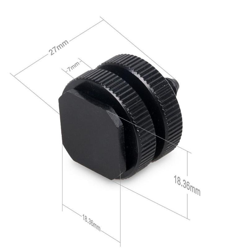 Metalen Statief Mount shoe Adapter 1/4 inch Schroef Met Dubbele Laag voor Camera statief voor Hoofd Microfoon Mic Mount beugel