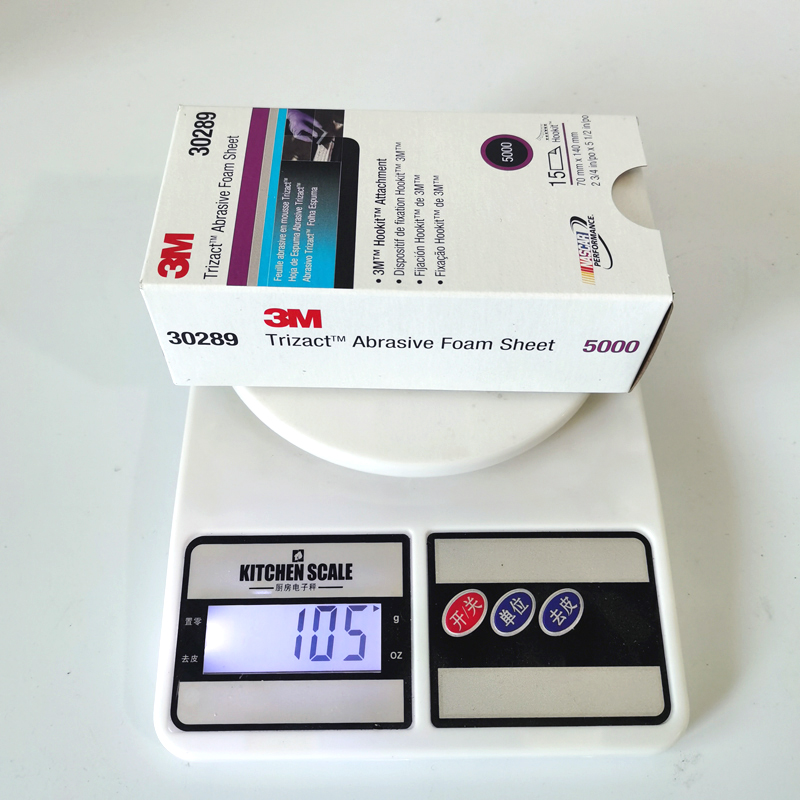 3M Trizact Foam Sheet 30289 Flocking Sponge Sandpaper 70/140mm Self-adhesive Back 5000 Grit Dry Water Sanding Paper