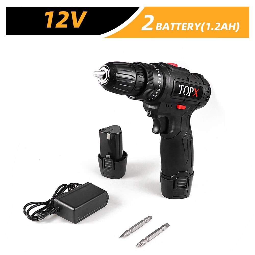 21V 12V Accu Boormachine Elektrische Schroevendraaier Oplaadbare Met Batterij Elektrische Boor Conversie Kettingzaag Blade Power Tool Set: 12V