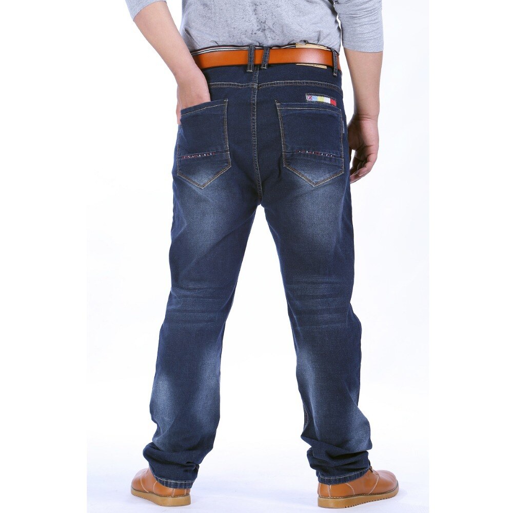 Høj stretch plus størrelse 52 48 46 44 42 9xl 8xl 7xl 6xl 5 xljeans sort denim business jean slappe af forretning arbejdsbukser bukser
