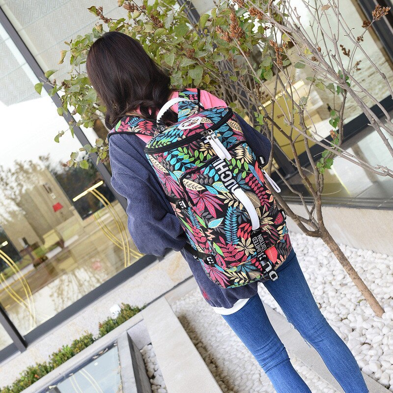 Bekende merken canvas dames reistassen voor dames met grote capaciteit, reisrugzak voor dames, multifunctionele crossbody tas