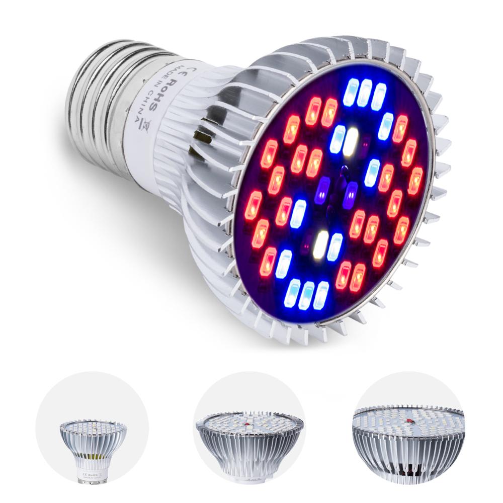 Volledige Spectrum Planten Lamp E27 Indoor Led Phyto Lampen 220V Bloem Zaden Grow Lamp E14 Hydrocultuur Led Licht 18W 28W 30W 50W 80W