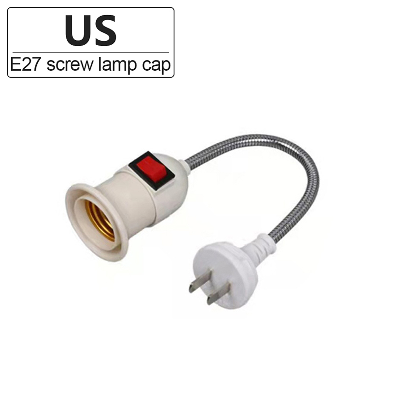 E27 Lamp Socket LED Head Bulb Holder Light Adjustable Flexible Bend With Switch EU US UK Plug Energy Saving LED Table Lamp Base: Type 15 / 6