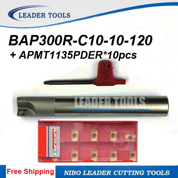 Gratis Bezorging BAP 300R C10-10-120 frees met 10 stks APMT1135PDER, gezicht Mill Schouder Cutter Voor Freesmachine