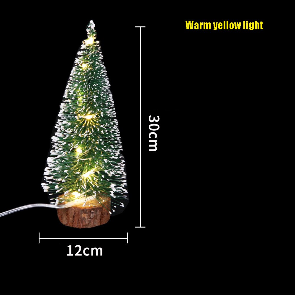 Juldekorationer julbordsdekorationer grön rimfrost med led-ljus tallbarr mini julgran: 7