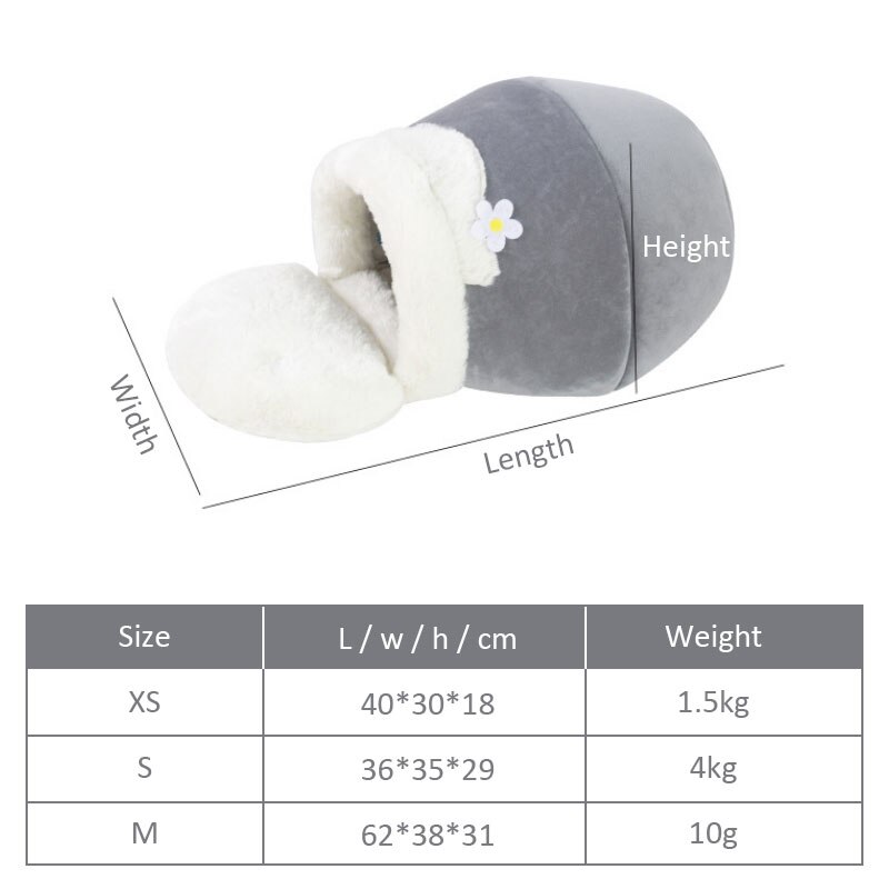 Cama para gatos, cama de nido de abeja para gatos, cama cerrada plegable, Perrera de invierno, cálido nido, almohadilla de sueño reparador, cueva para cachorros de animales, suministros para mascotas