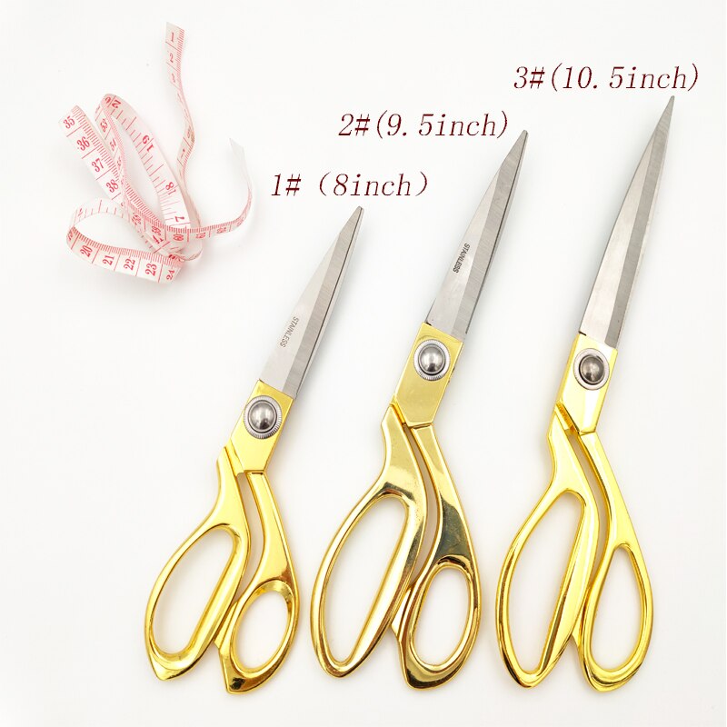 Tijeras de costura a medida para tela , , tijeras modernas de tela, papelería, corte artesanal: 10.5inch  golden3