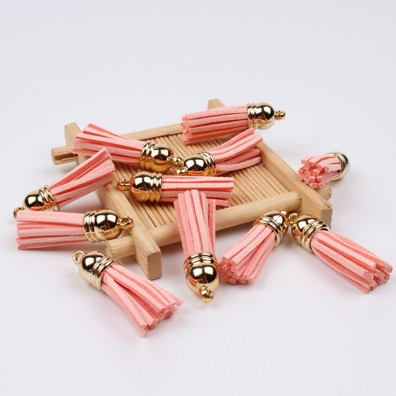 35mm 20pcs Vintage Velvet Tassels Pink Tassel Jewelry Finding Key Tassel Garments Accessories