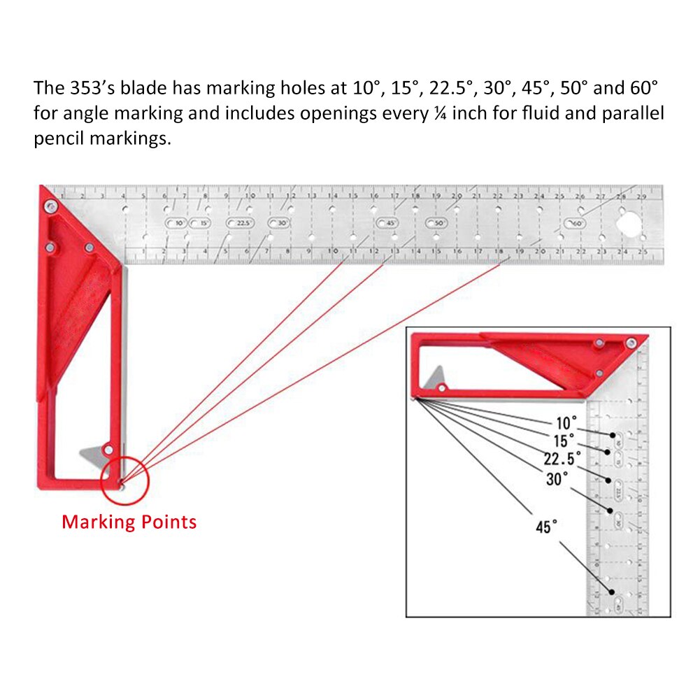 25cm 3 Milled Surfaces 353 Stainless Steel Home 90 Degree Portable Try Mitre Hand Tools Mark Line Carpentry Square Woodworking