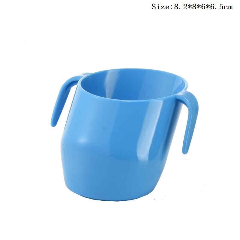 Schräge Trinkbecher Baby Lernen Zu Trinken Tassen Gesunde Dicht Ausbildung Fütterung Tasse Anti-herbst Art Milch Wasser Flasche Getränk: Blau