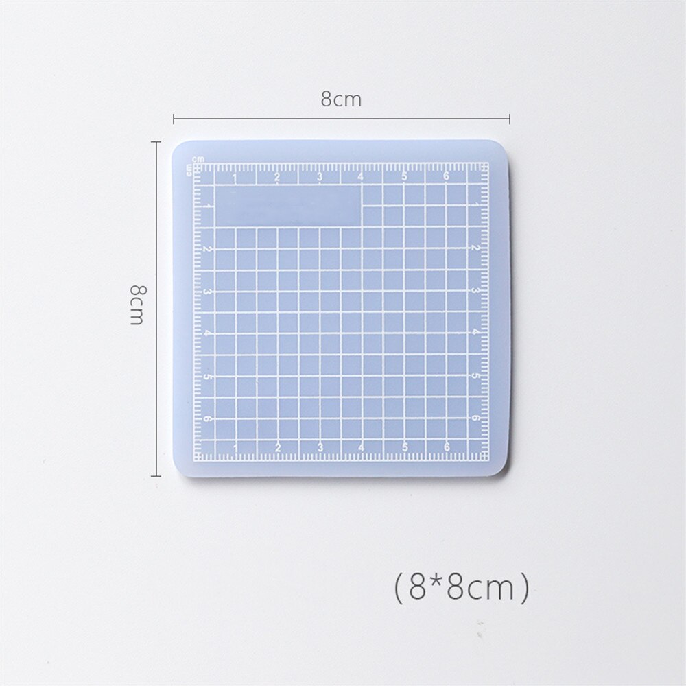 Multi-Size Translucent PVC Cutting Mat Patchwork Cut Pad Tools Durable DIY Handmade Self-healing Cutting Plate Carving Art Tool: 8x8cm