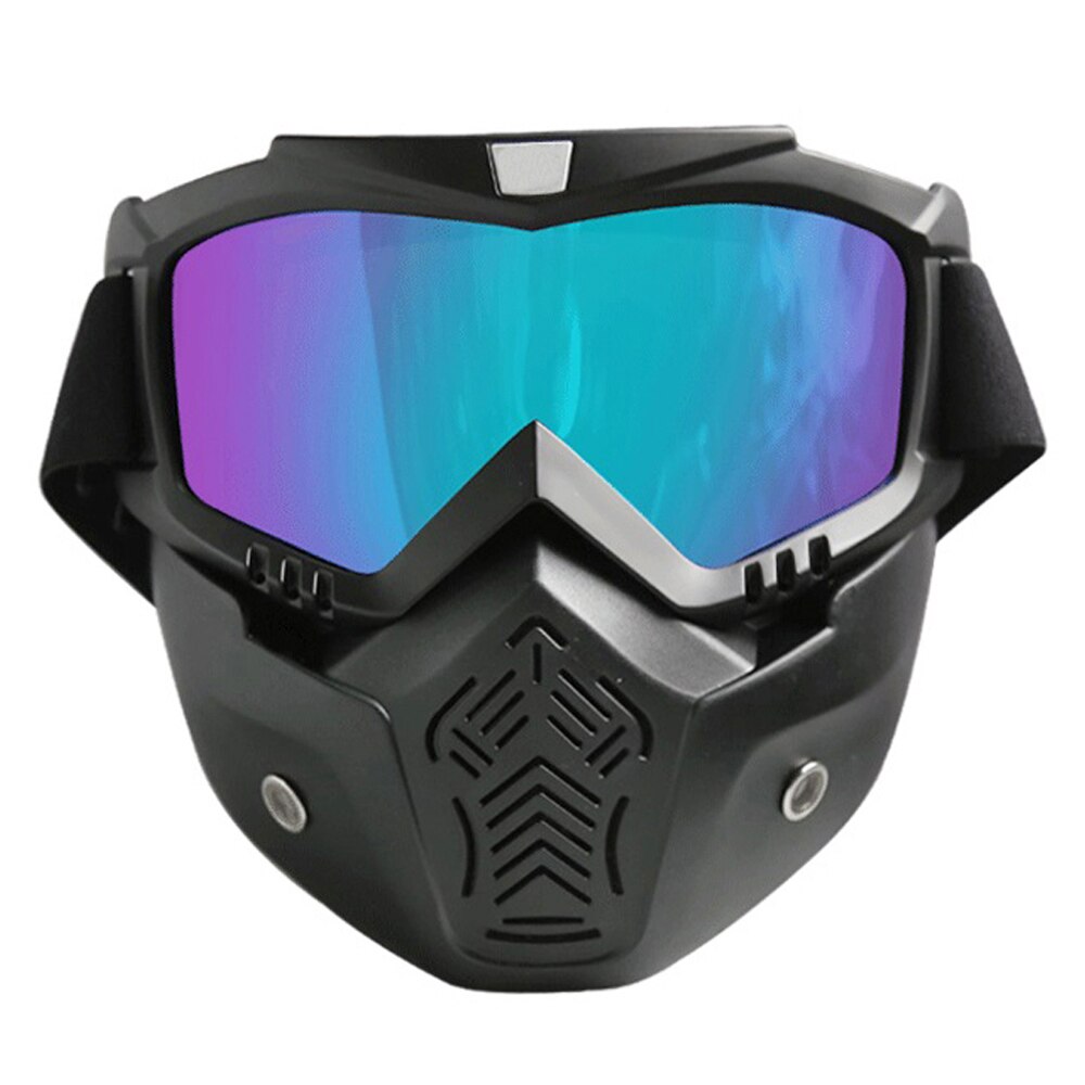 Motocross Sunglasses Snowmobile Skiing Glasses Windproof Detachable Motorcycle Goggles for Open Face Helmet Eyeware Cycling: JHBF65504