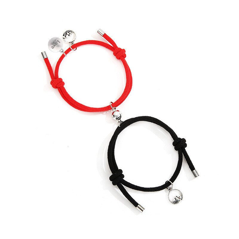 Een Plechtige Van Liefde Armbanden De Legering Verstelbare Magnetische Zuigkracht Armband Cadeaus Voor Liefhebbers Mujer Pulseras Voor Vrouwen: G