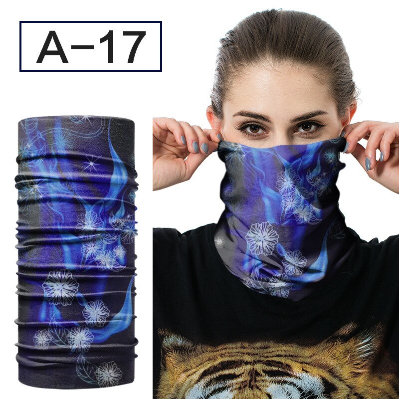 crâne flamme Bandana bandeau Sport vélo vélo Multi fonctionnel sans couture tubulaire magique Bandanas Tube anneau écharpe: A-17