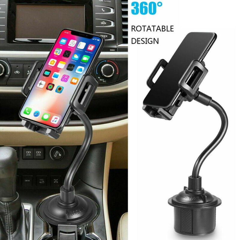 Universal Car Mount Adjustable Gooseneck Cup Holder Cradle For Cell Phone GPS Automobiles Interior Bracket Stand Mounts