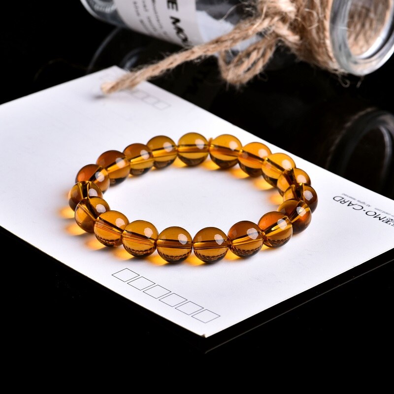 1PC vrouwen Armband Natuurlijke Kristal Quartz Crystal Minerale Sieraden Charm Sieraden DIY mannen en Vrouwen's Sieraden: Oranje