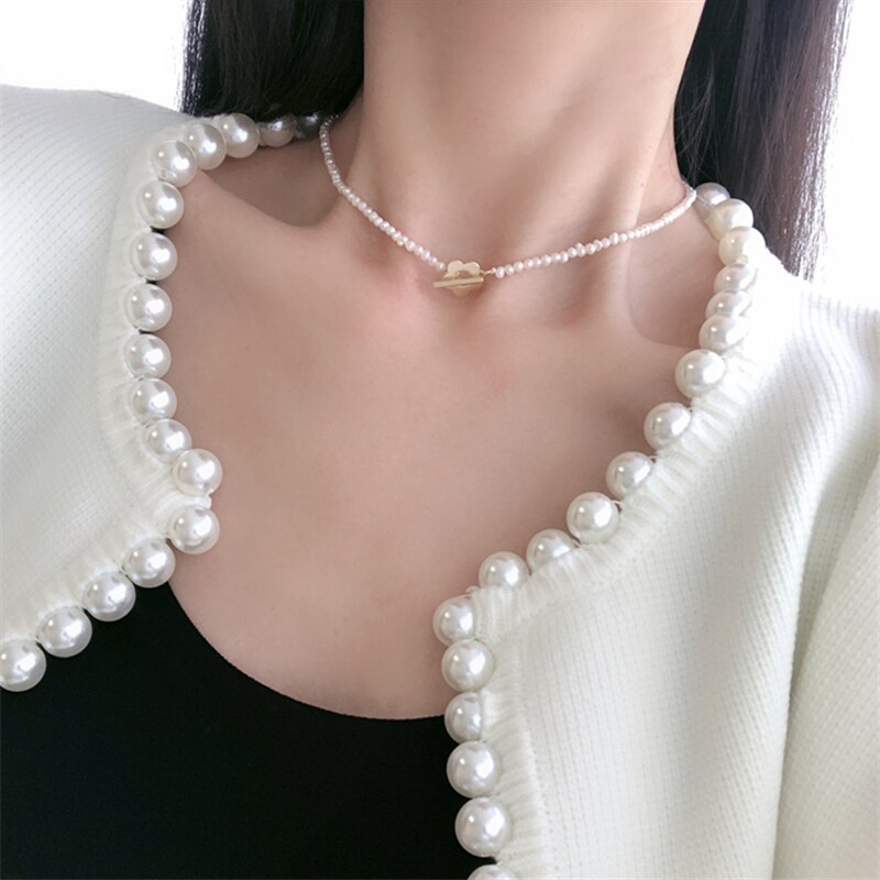 Huanzhi Punk Vintage Gouden Kleine Bloemen Alloy Chain Choker Ketting Voor Vrouwen Meisjes Partij Sieraden