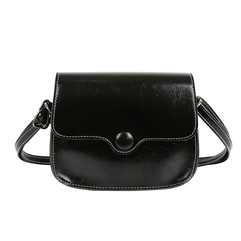 JIEROTYX Shoulder Bag Women Small Flap Bags Solid PU Leather Messenger Hasp Phone Bag Versatile bolsa feminina Discount: Black