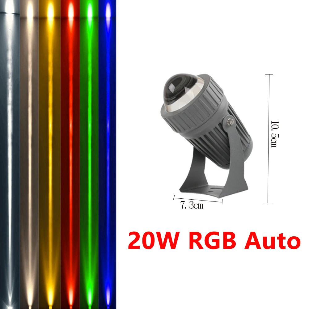 Outdoor IP65 Waterproof LED Wall Spotlights 9W 20W Landscape Lighting AC220V110V Red Green Blue RGB Spotlights a Beam of Light: L / dark blue