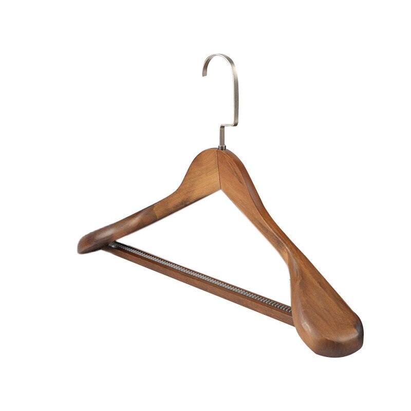 Cintres en bois large épaule manteau en bois massif costume cintre maison balcon vêtements support sec devoir fort costume cintre accueil organisateurs: E