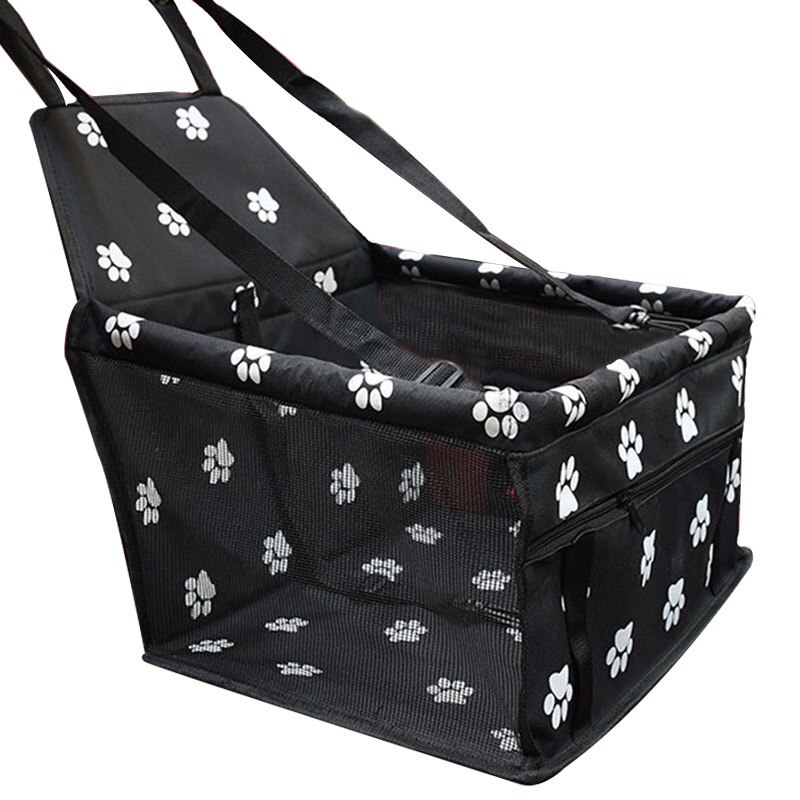Travel Pet Dog Car Carrier Seat Bag for dogs in the car Safety Pet Transport print paw Car Folding Hammock autogamic for dogs
