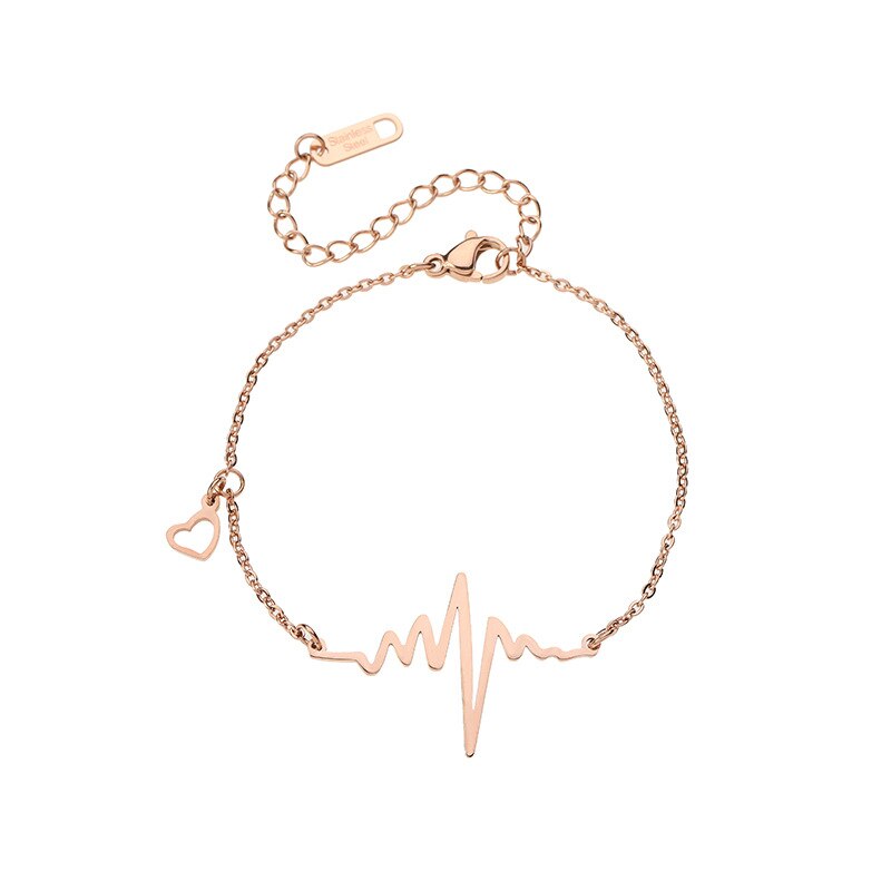 JIOROMY-cheville en titane et acier ondulé, bijou pour la jambe d'été Bracelets pour femme, cœur creux, , chaîne