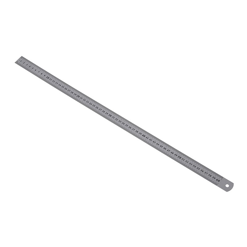 Rustfrit stål 60cm 23.6 tommer, der måler lang lige lineal: Default Title