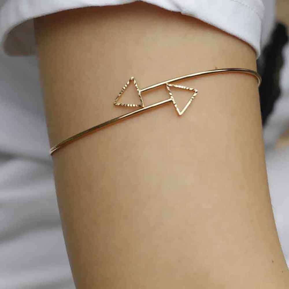 Afrikaanse stijl bovenarm Bangle armband sieraad - 3 Sisters - Goud