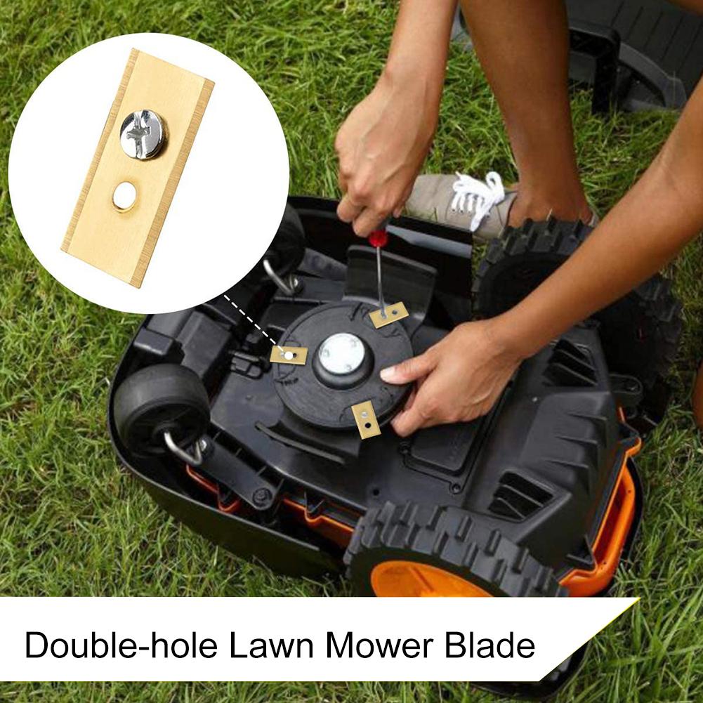30 Pcs Robot Mower Replacement Blade With 2 Holes And 60 Screw Anti-rust Durable Mower Cutter For Worx Landroid Garden Tools