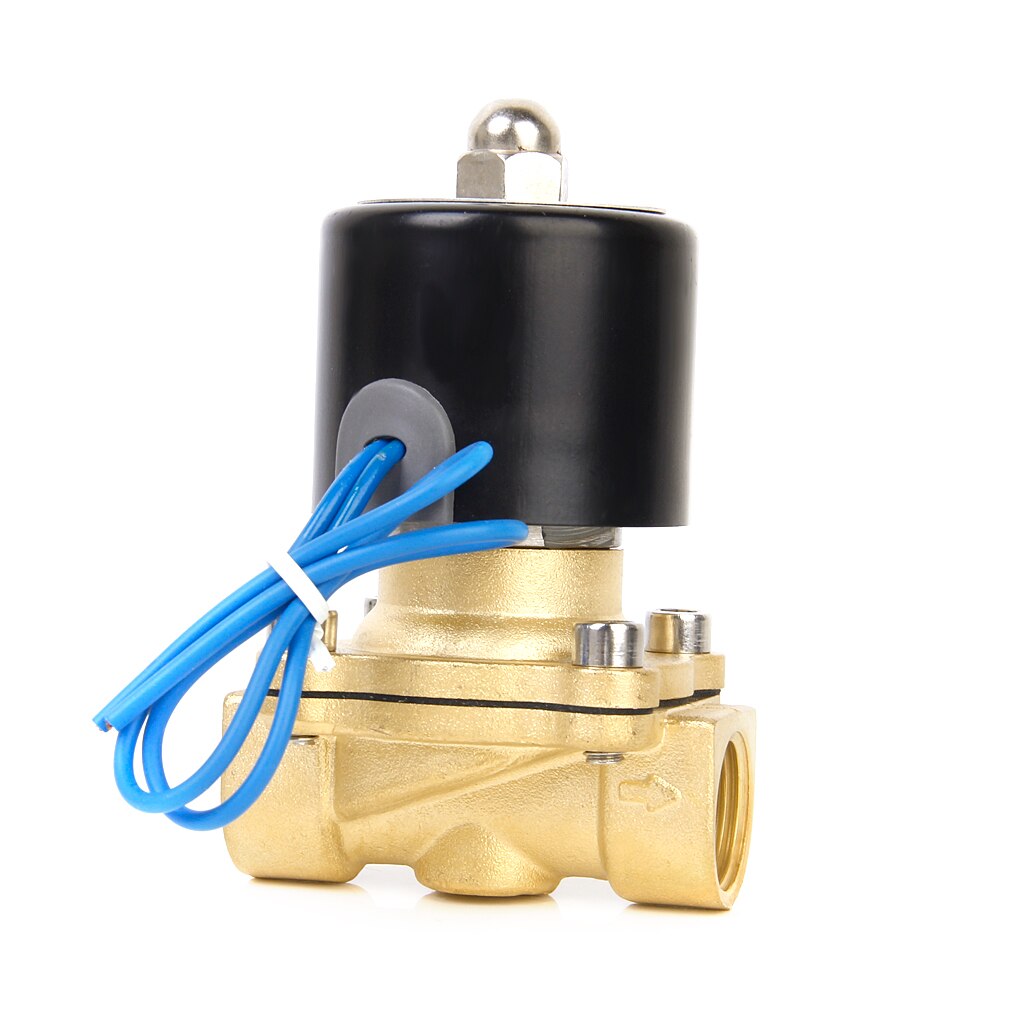 24V DC 1/2" Brass Electric Solenoid Valve Water Air Fuels Gas Normal Closed