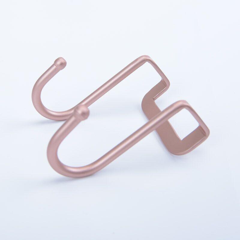 Aluminium wand na wandhaak haak s-type dragende wand hangende keuken badkamer deurhaak gratis haakpons: Een roségouden prijs