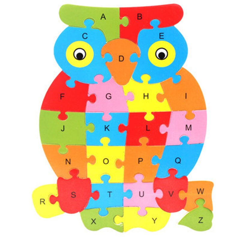 26 muster Aus Holz Tier Alphabet Frühen Lernen Puzzle Jigsaw Für Kinder baby Bildungs Learing Intelligente Spielzeug M09