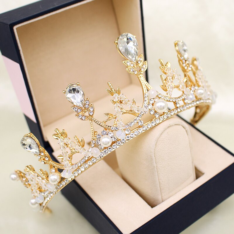 Bridal Crown Bride Tiara Wedding Accessories: Gold