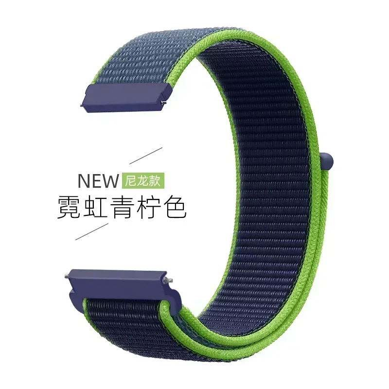 Pulseira de nylon para amazfit bip 6 bip6, pulseira de substituição para smartwatch, pulseira esportiva para amazfit bip 6 5: Blue pink / 24 milímetros